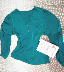 Emerald Green Silk top