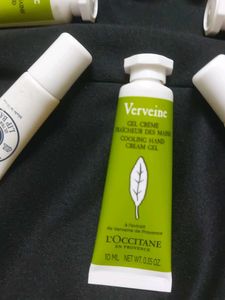 Loccitane lip balm and cooling hand cream gel