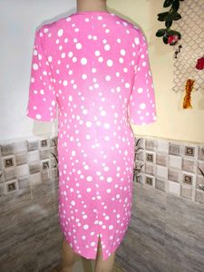 🔥Buy 1, Get 2 Free🔥 Pink Polka Dot Wrap Dress