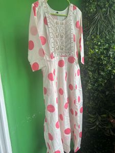 Never used Elegant Polka Dot Kurta set size XXL