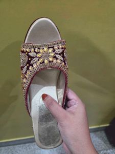 Embroidered Bridal Maroon Heels