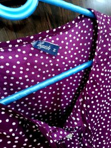 Purple Polka Dot Top