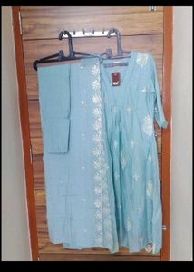 Beautiful Blue Kurta Set with Dupatta