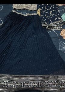 Elegant Navy Blue Lehenga Choli