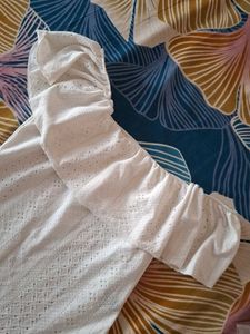 White Off-Shoulder Bodysuit