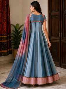 Embroidery Anarkali With Dupatta