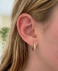 Elegant Sparkling Hoop Earrings