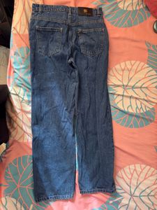 Blue wide leg jeans aesthetic y2k