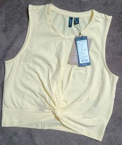PRICE DROP!!!!! Yellow Twisted Crop Top