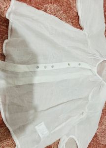 Sheer White Button-Up Shirt