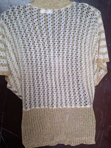 Gold &amp; White Sheer Cover-Up fixed price