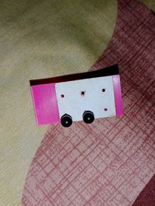 Simple Black Stud Earrings
