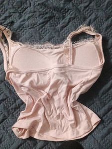 Cutesy lace lolita pink coquette tank top slip