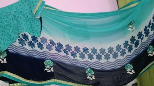 Printed Saree With Blouse 💕