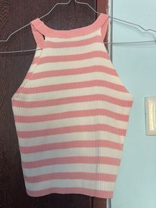 Chic Striped Cropped Tank Top