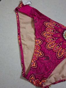 L Vibrant Paisley Print Bikini Bottom