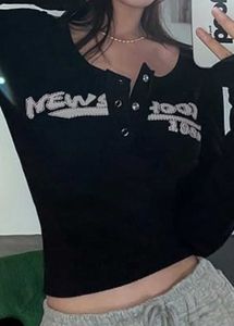 NEW ME Black Ribbed Crop Top