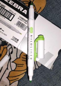Zebra Mildliner Water-Based Marker - Green color o