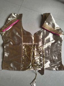 Golden Embellished Blouse, Party Wear