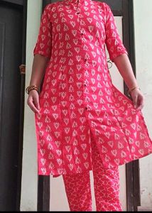 kurta pant set Red