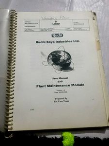 Ruchi Soya Plant Maintenance Manual