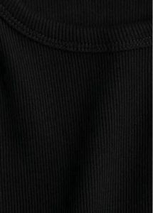 Black Ribbed Tank Top