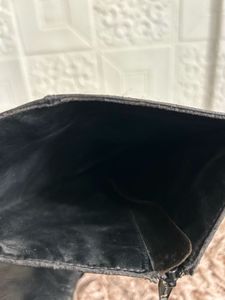 Imported Classic Black Leather Buckle Boots