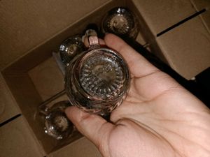 Set of 6 Clear Glass Cups