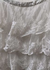 White Lace Ruffle Tank Top