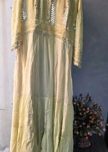 Elegant Yellow Sequined Maxi Dress