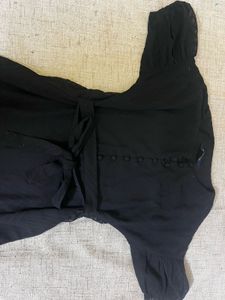Elegant Black Midi Dress with Belt