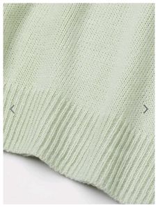H&amp;M Light Green Cropped Knit Sweater