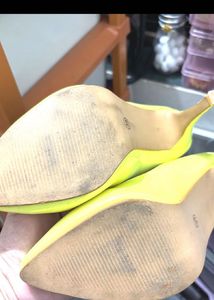 Bright Yellow Patent Stiletto Heels