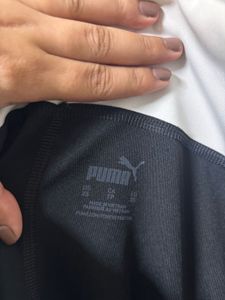 Puma Black Leggings with White Accents