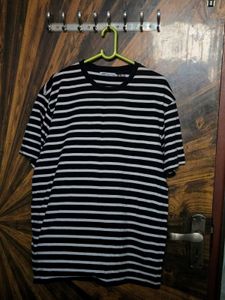 Zara Man Classic Striped Crewneck T-Shirt