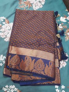 Elegant Navy Blue Saree