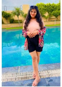 Floral Print Kimono Shirt with tank top and shorts