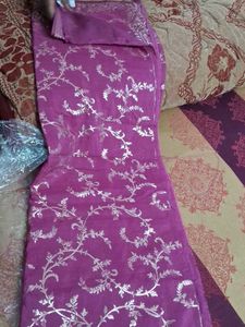 Elegant Pink & Silver banarsi saree