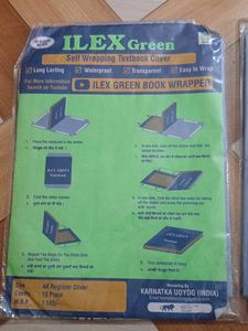 Ilex Green Self Wrapping Textbook Covers