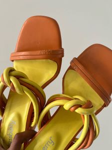 Bright yellow heels