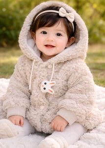 Adorable Fur Bunny Jacket and bottom