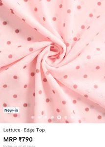 Cute Pink Polka Dot Mesh Top