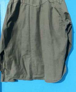Men's Classic Olive Green Casual Shirt