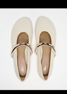 Zara cream ballet flats