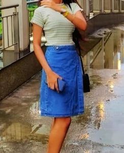 Denim Wrap Skirt