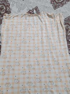 Cute Cat Print Nightgown