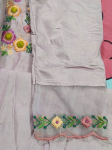 Embroidered Lavender Kurti only one time used