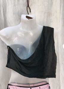 I. Stylish Black One-Shoulder Crop Top