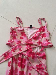Cute Floral Print Mini Dress