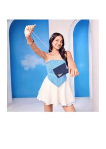 zouk Navy Blue & Cream mini bag